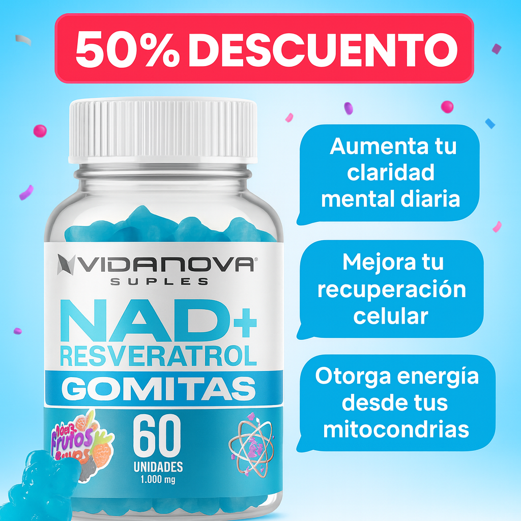 60 GOMITAS NAD+RESVERATROL 1000mg