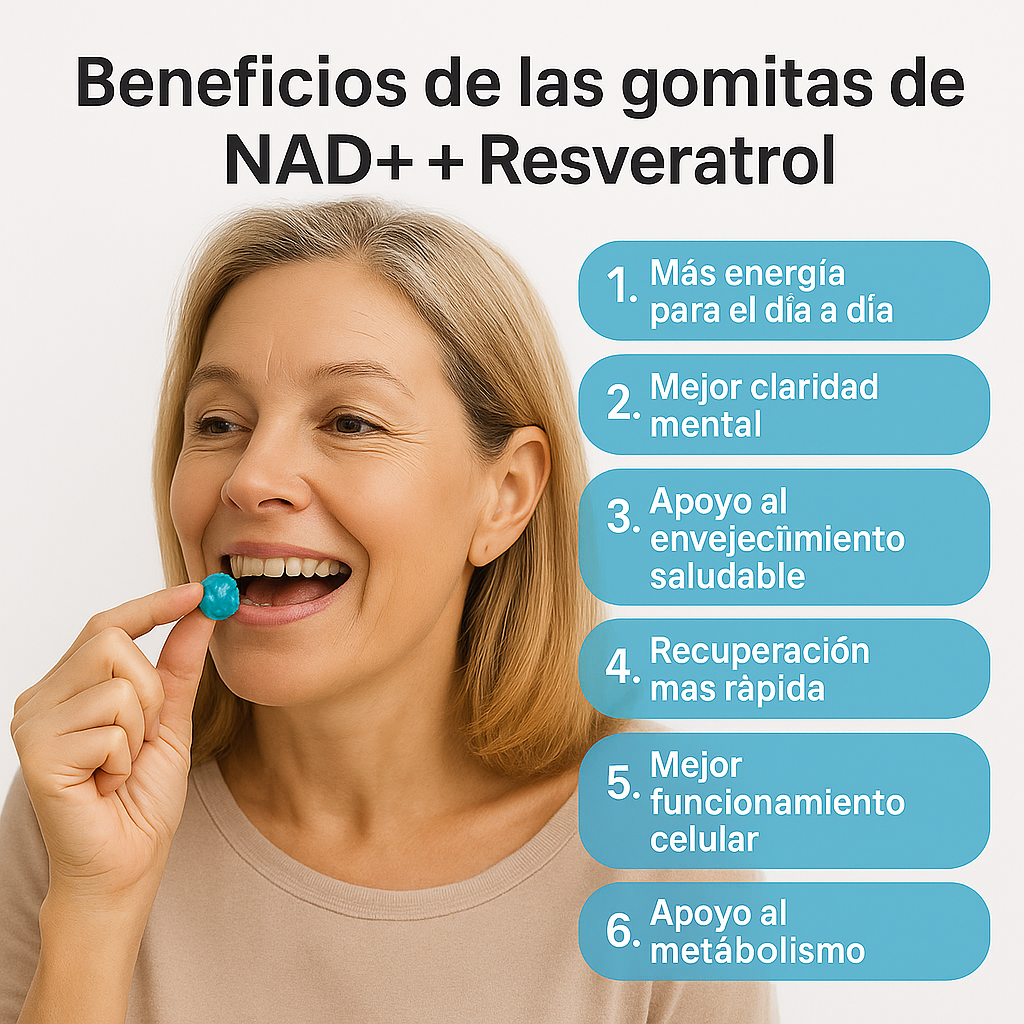 60 GOMITAS NAD+RESVERATROL 1000mg