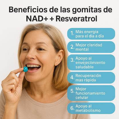 60 GOMITAS NAD+RESVERATROL 1000mg
